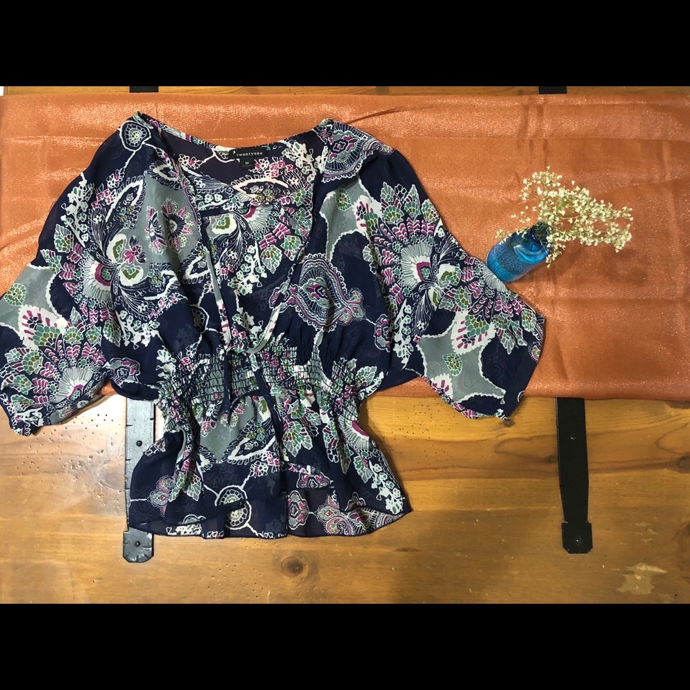 Sheer flowery top